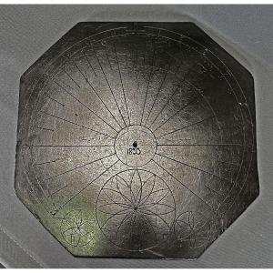 Antique Slate Sundial, Dated 1833