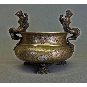 Important Venetian Bronze Centrepiece 16th Century