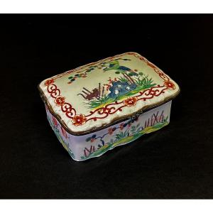 Boîte Ancienne En Porcelaine Française Samson Chantilly Kakiemon