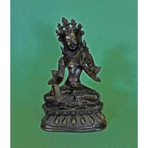 Antique Sino-tibetan Bronze Tara Ming C17th - Chinese Tibet Buddhist Buddha