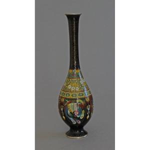 Vase Cloisonné Japonais Ancien Des Ateliers Inaba Signé 