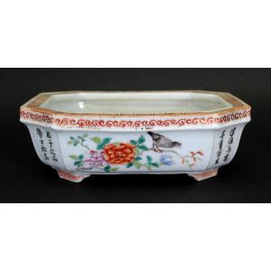 Jardinière à Bulbes De Narcisse En Porcelaine Chinoise Ancienne Chine 