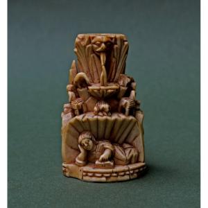 Indo-portuguese Group Of The Mount Of The Good Shepherd - Ivory - 17th/18th Century