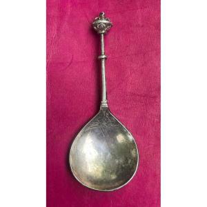 Antique Swedish Silver Spoon, 17th Century, Hallmarked