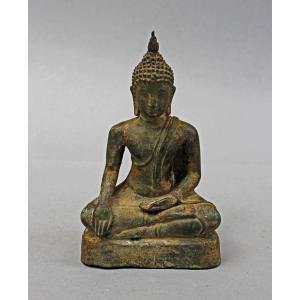 Bouddha Thaï Ancien en Bronze, Bhumisparsha Mudra, Ayutthaya / Rattanakosin, XVIIIe–XIXe Siècle