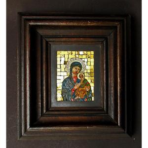 Vatican Micromosaic “madonna Del Perpetuo Soccorso”, Lorenzo Cassio, 20th Century
