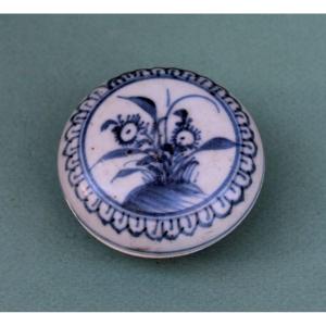 Boîte à Pâte à Sceau porcelaine Chinoise Ancienne Bleu et Blanc, Épave Ca Mau, Yongzheng