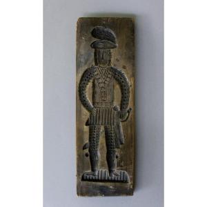 Antique Double-sided Carved Sycamore Gingerbread Mould, Probably Dutch, Dated 1887