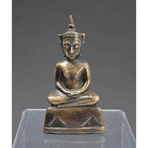 Ancien Bouddha Phra Chai En Bronze, Bouddha De La Victoire, Thaïlande, XVIIIe Siècle