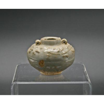 Antique Chinese Celadon Jarlet Longquan. Song / Yuan. 13th / 14th