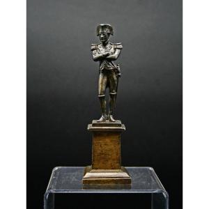 Ancien Sculpture En Bronze De Napoléon Bonaparte