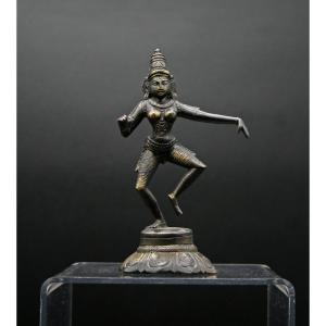 Bronze Antique Déesse Dansante Parvati Hindou Indien