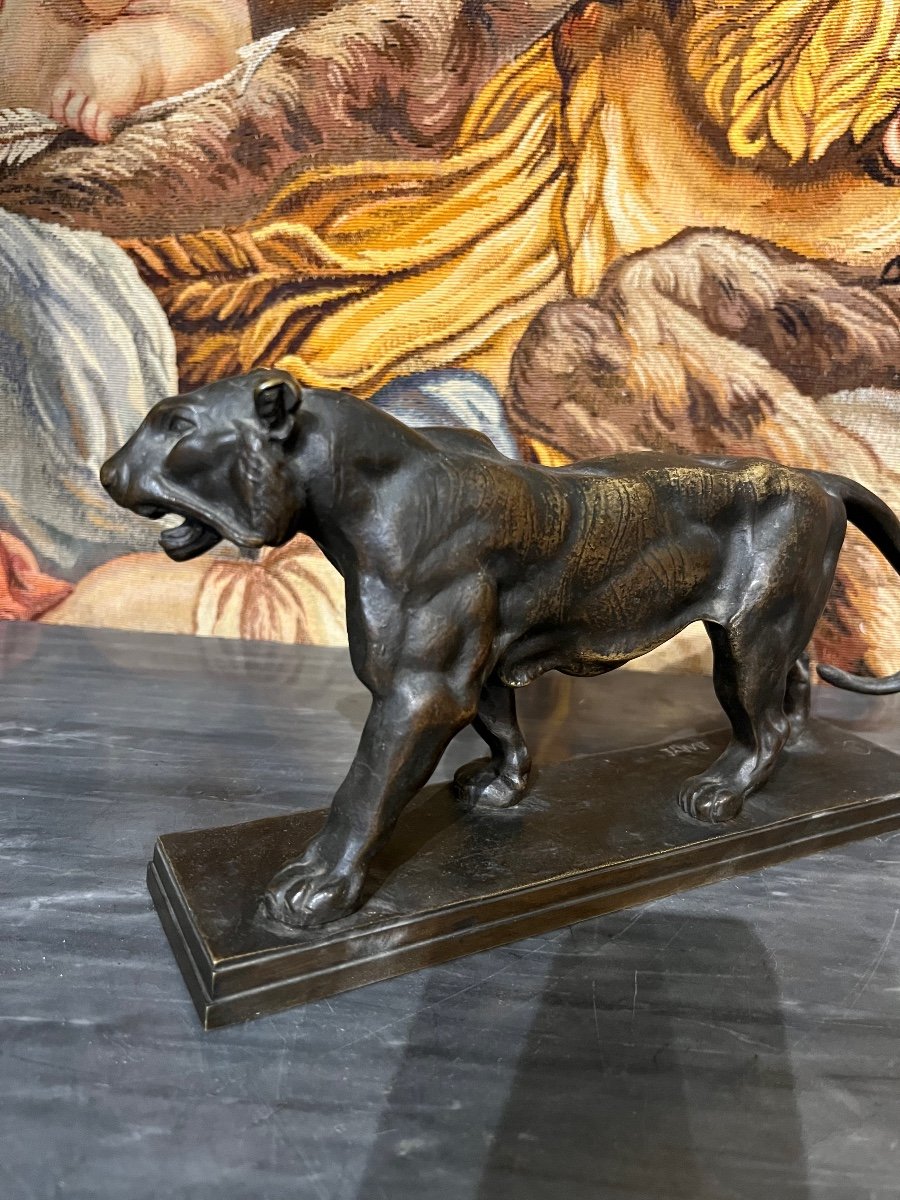 Bronze, panthère de Barye.-photo-3