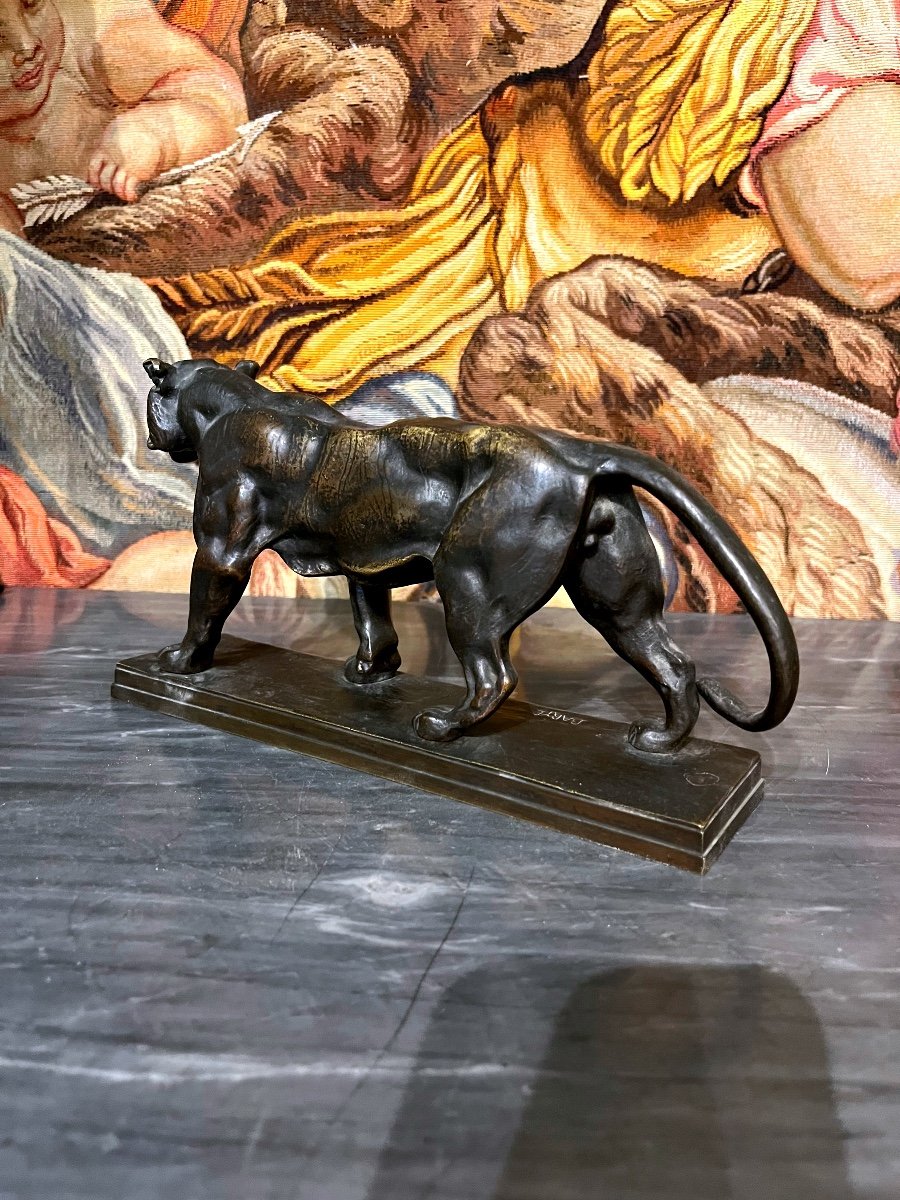 Bronze, panthère de Barye.-photo-3