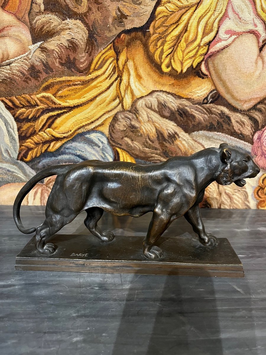 Bronze, panthère de Barye.