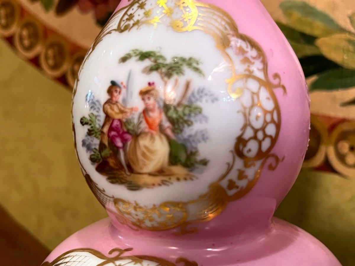 Meissen, Paire De Vases en Porcelaine de  Augustus Rex -photo-6