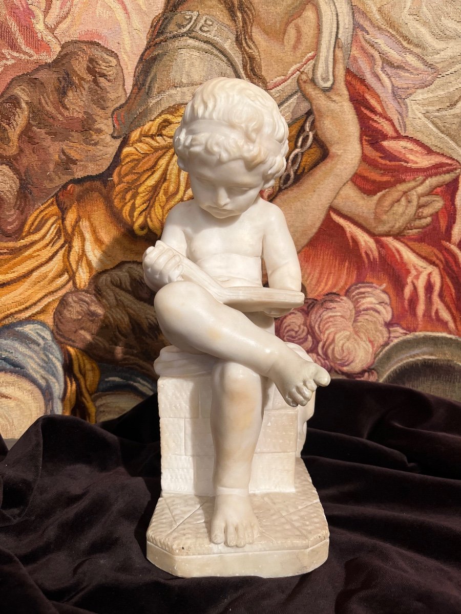Marble, Child Reading, XIX Th.