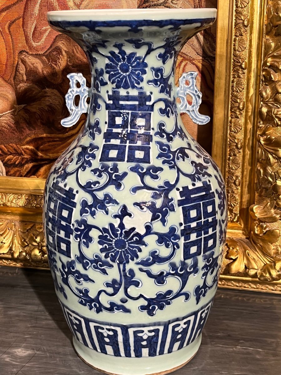 Deux Vases, Porcelaine De Chine, XIX ème.-photo-3