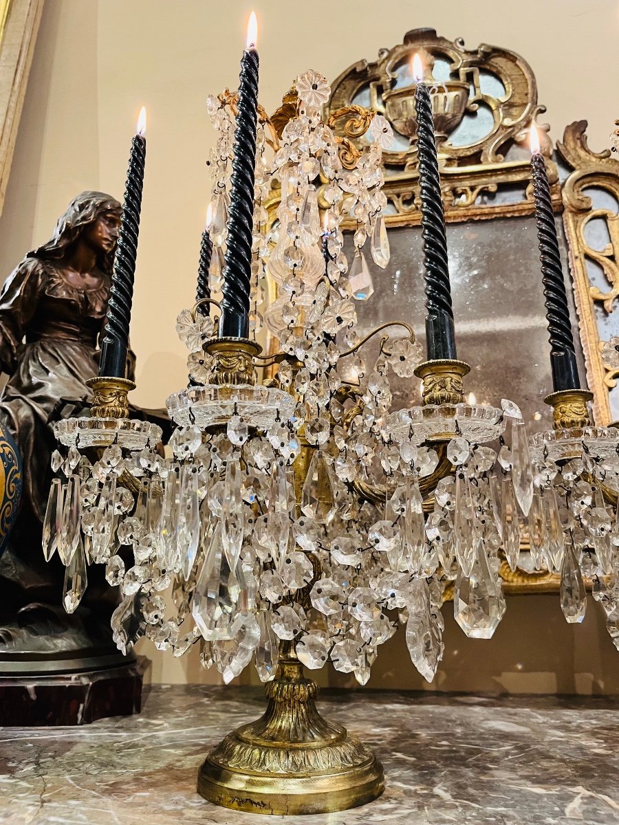 Paire De Girandoles, XIX ème -photo-3