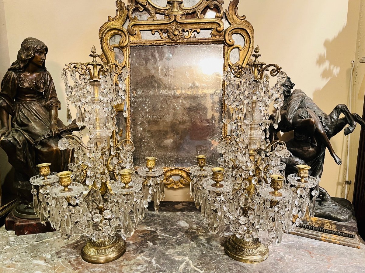 Paire De Girandoles, XIX ème -photo-5