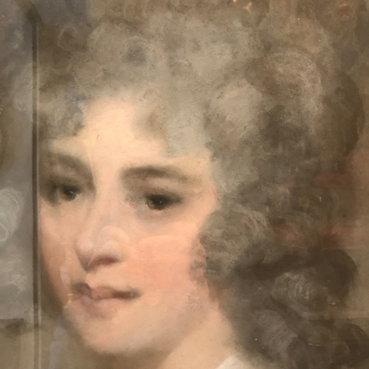 Pastel, École Anglaise du  XIX ème.-photo-2