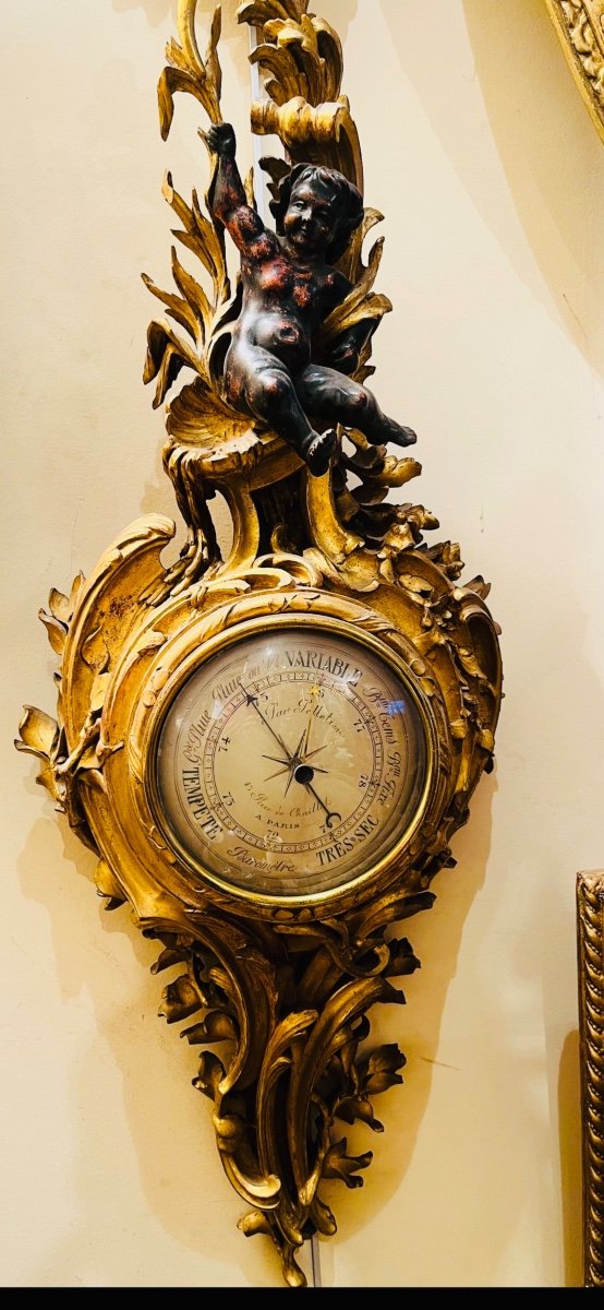 Barometer In Golden Wood, XIXth.-photo-2