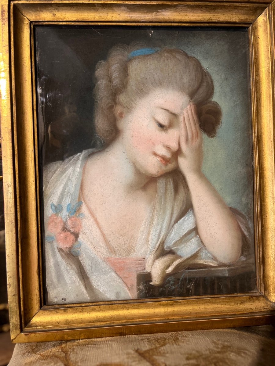 Pastel, école Française Du XVIII ème.-photo-4