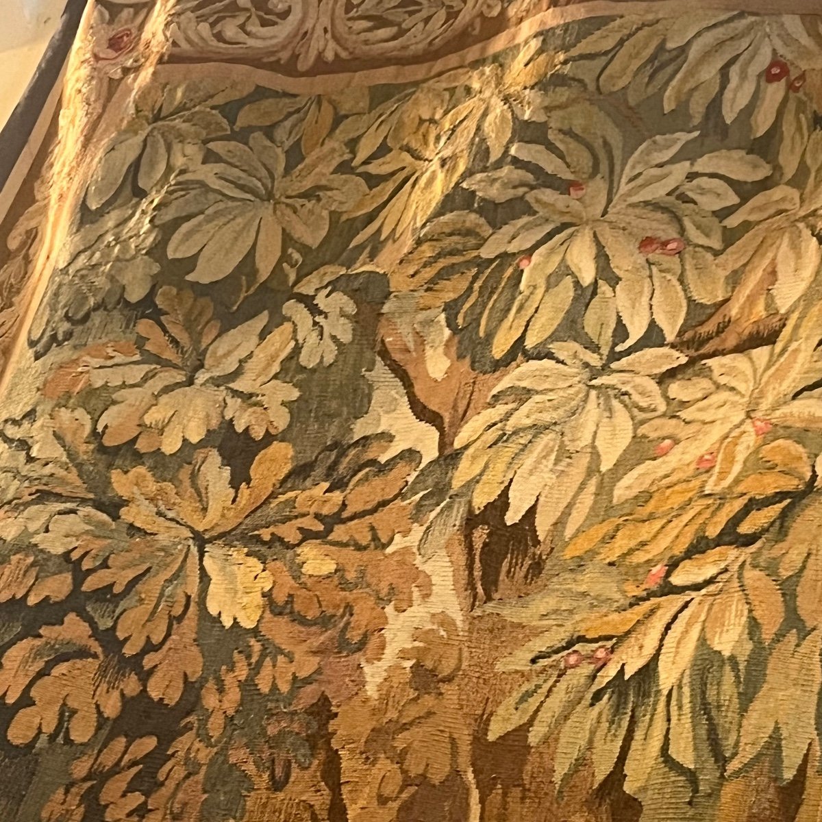 Aubusson Tapestry, Cherry Picking, 19th Century -photo-6