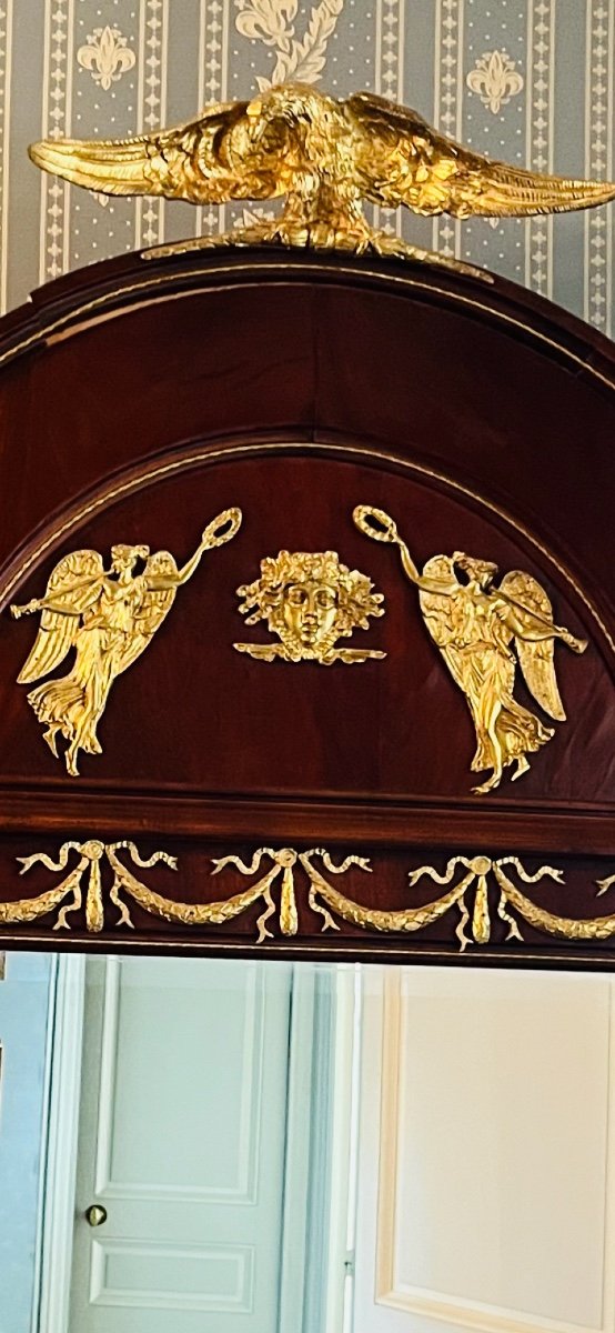 Importante Console Et Son Miroir De Style Empire, XIX ème.-photo-3