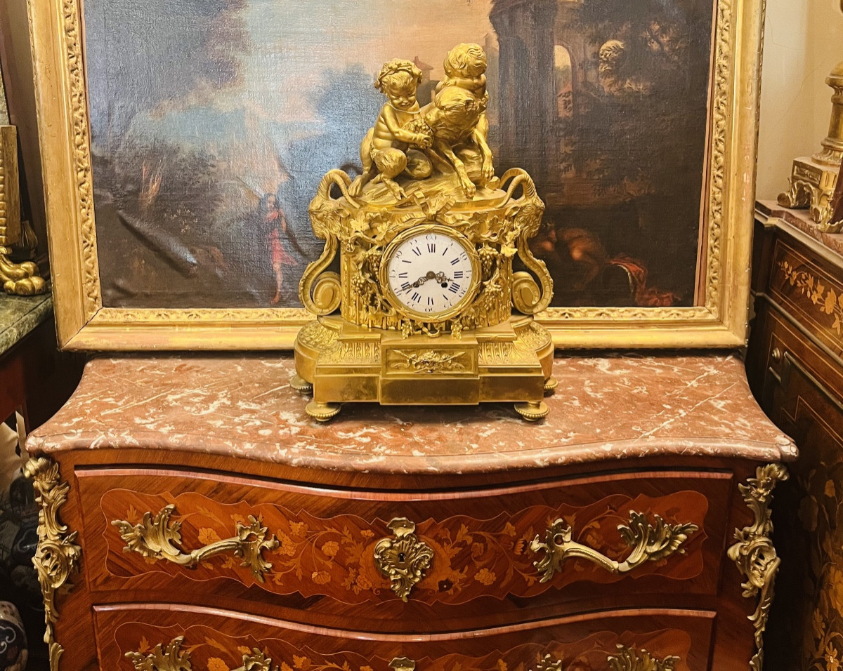 Marquetry Chest Of Drawers, Napoleon III Period-photo-2