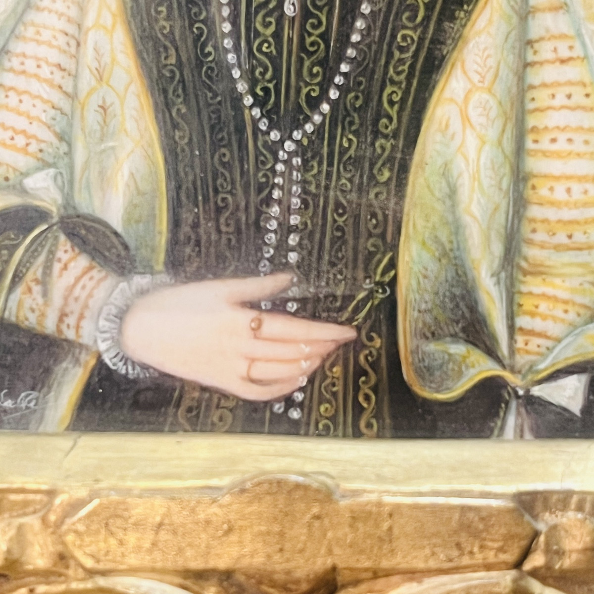 Ecole Flamande, portrait D’Anne d’Autriche XIX ème.-photo-3