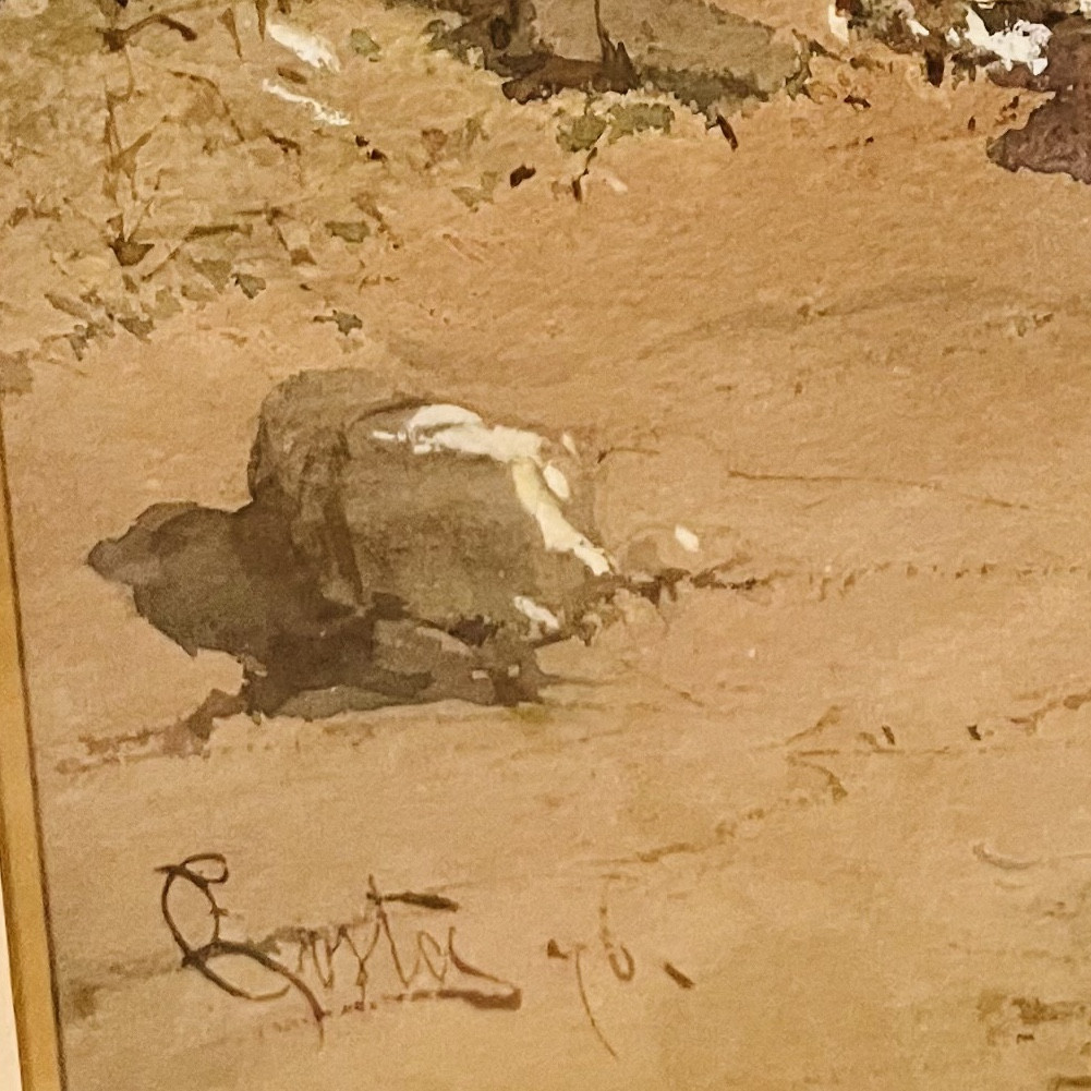 Emmanuel Costa, Aquarelle Muletier, XIXe.-photo-2