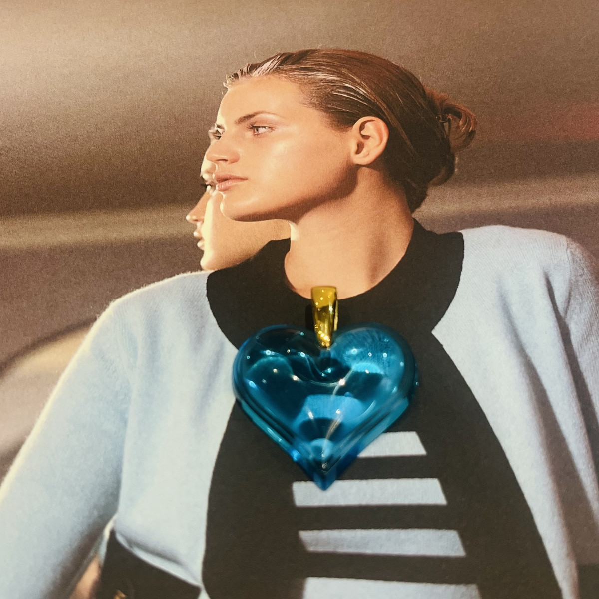 Lalique, Heart Pendant.-photo-1