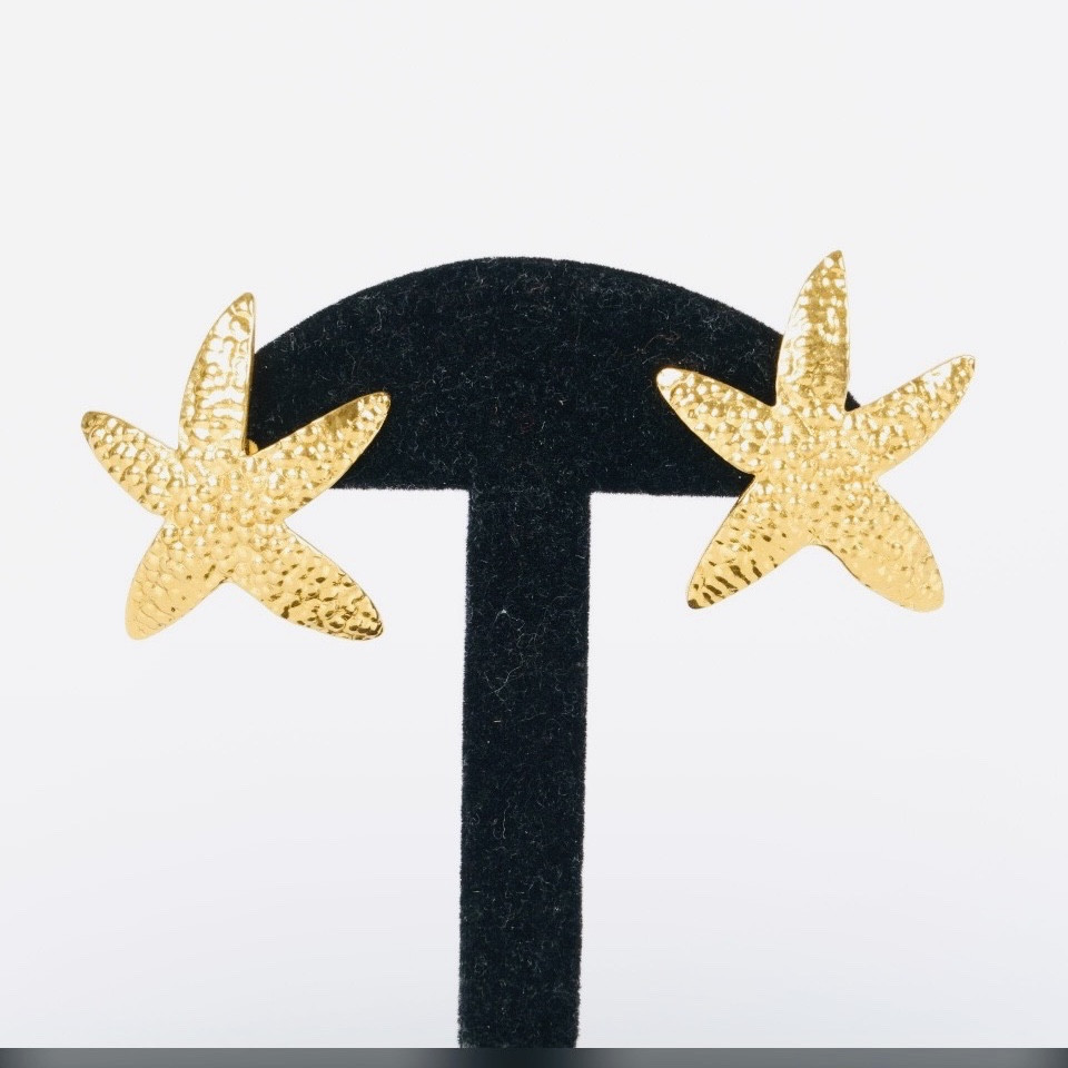 Yves Saint Laurent, paire de clips Étoiles de Mer.-photo-2