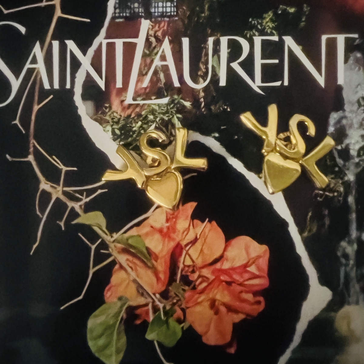Yves Saint Laurent, Ysl Logo Earrings.-photo-2