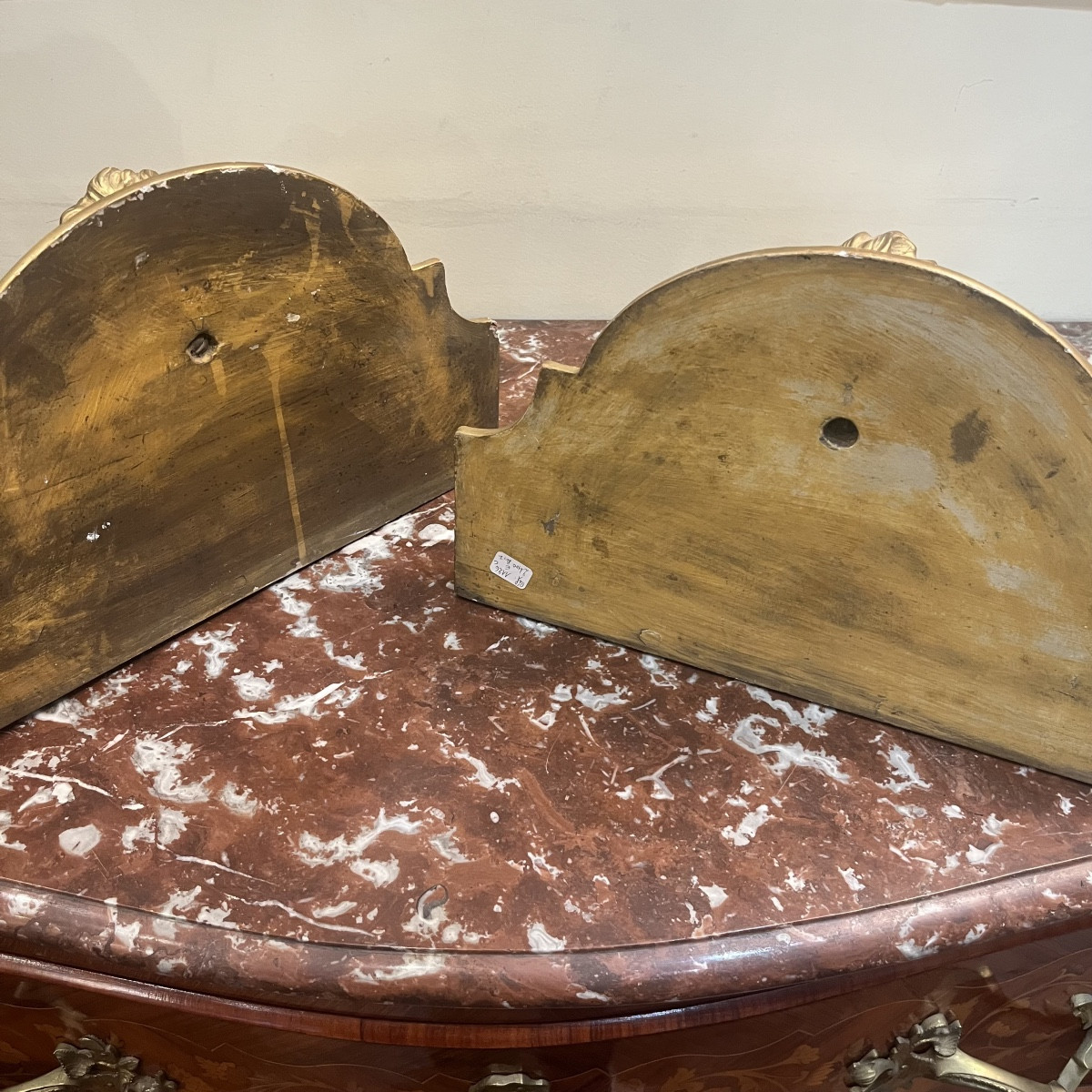 Paire de consoles d’appliques aux Angelots. -photo-5