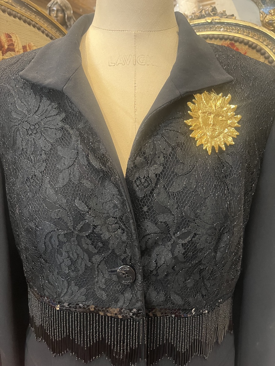 Yves Saint Laurent, Sun Face Brooch .-photo-2