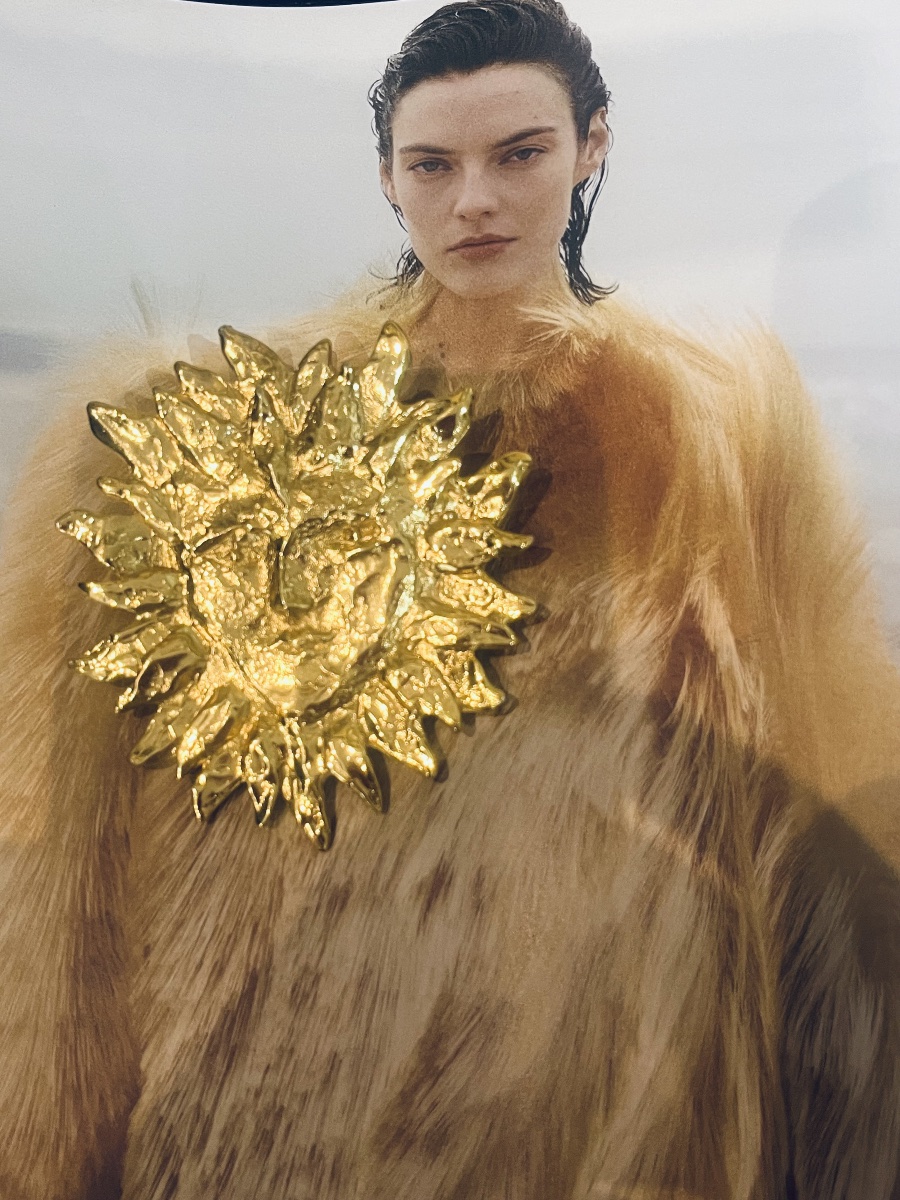 Yves Saint Laurent, Sun Face Brooch .-photo-4