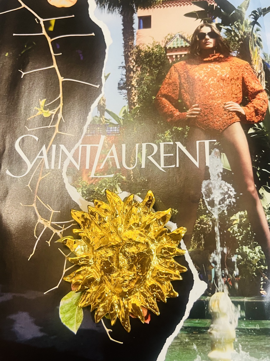 Yves Saint Laurent, Sun Face Brooch .-photo-5