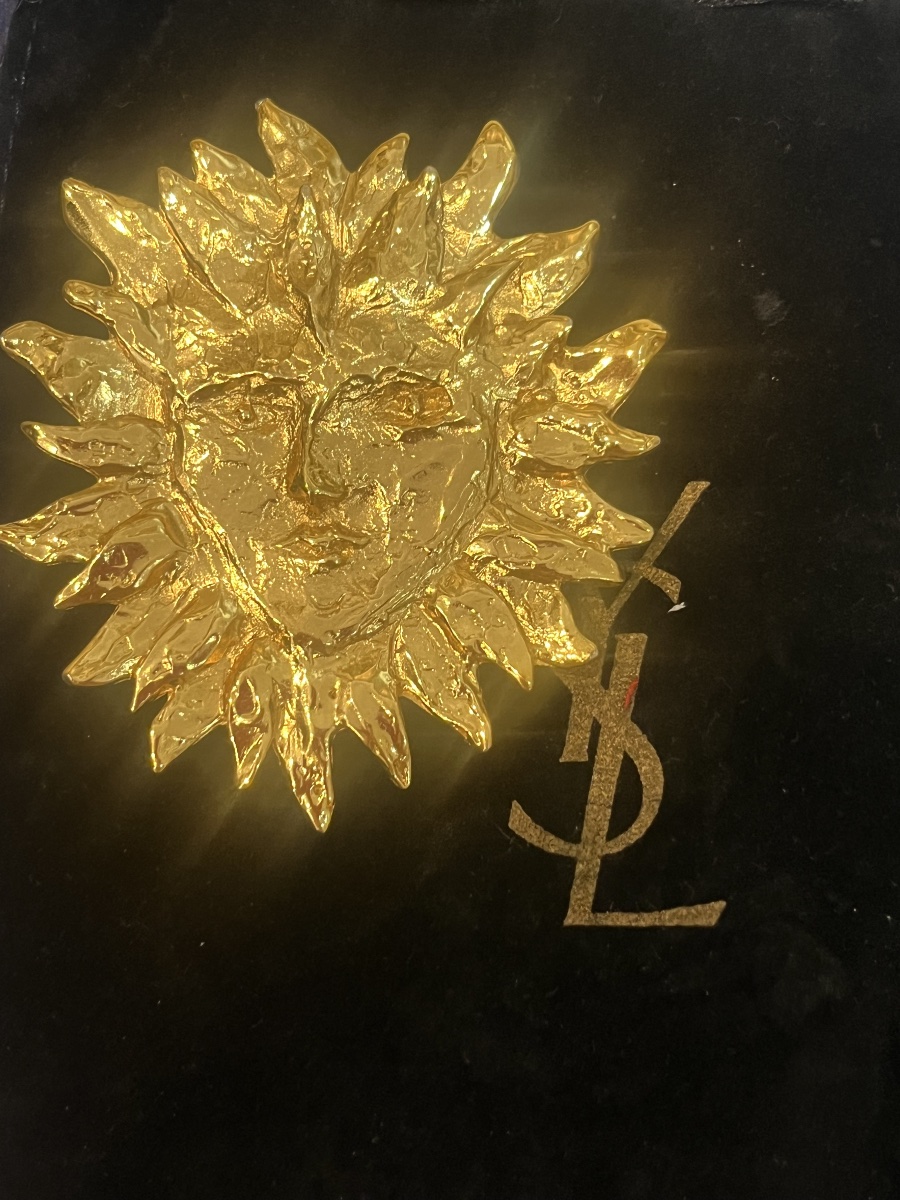 Yves Saint Laurent, Sun Face Brooch .-photo-7