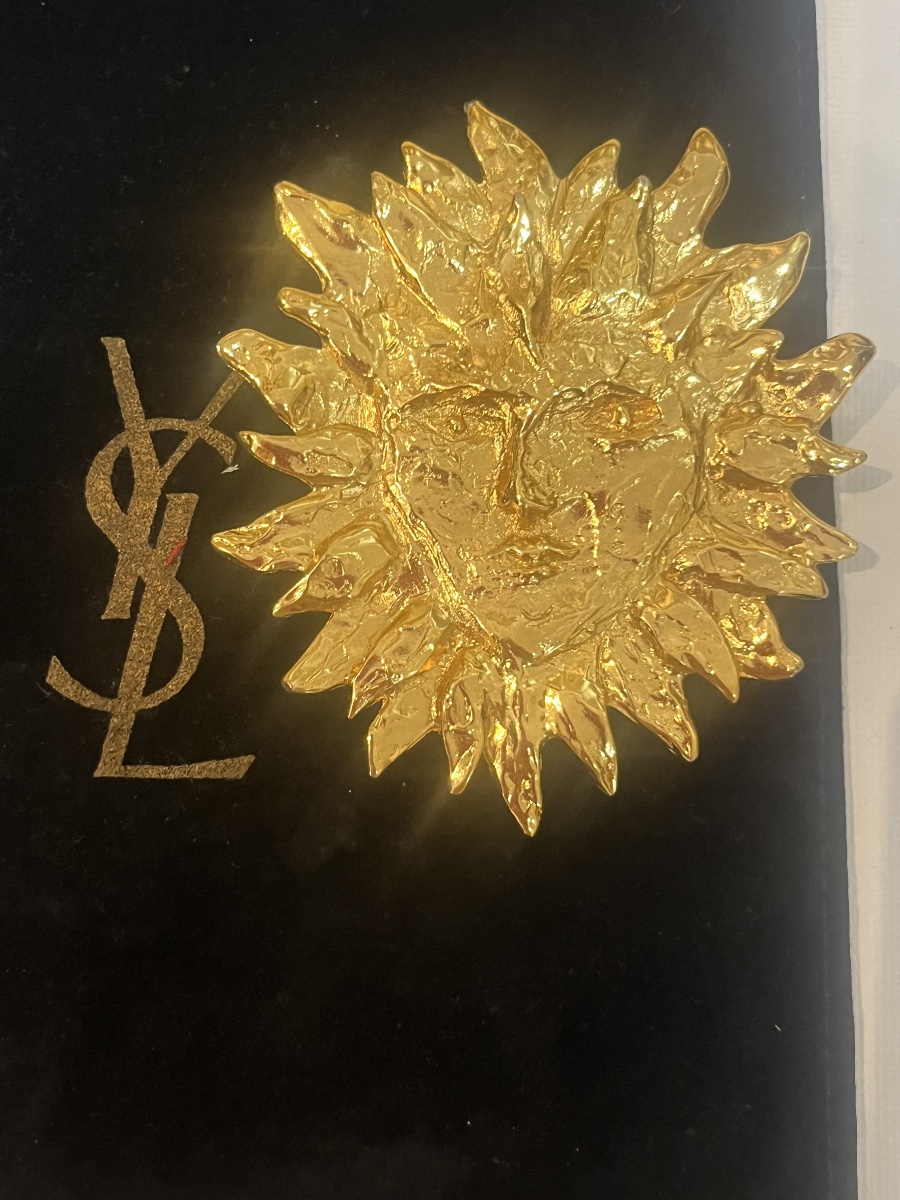 Yves Saint Laurent, Sun Face Brooch .