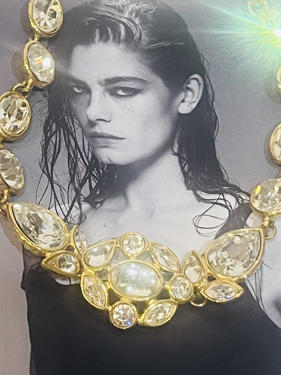 Yves Saint Laurent, Gold And Crystal Necklace, Circa 1980.-photo-3