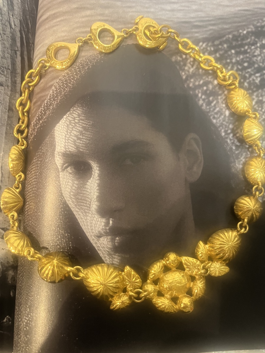 Yves Saint Laurent, Gold And Crystal Necklace, Circa 1980.-photo-4