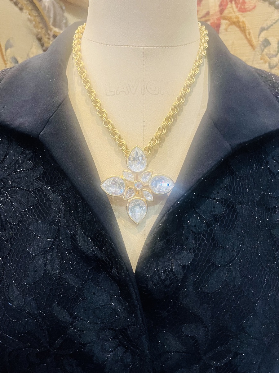 Yves SAINT LAURENT, broche pendentif, années 1990-photo-4