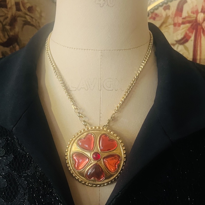 Ysl. Yves Saint Laurent, Pendant Brooch, Circa 1980.-photo-3