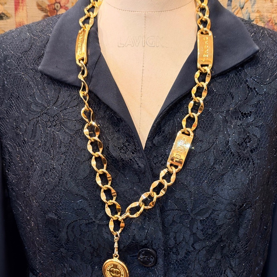 CHANEL, ceinture en métal doré circa 1990-photo-3