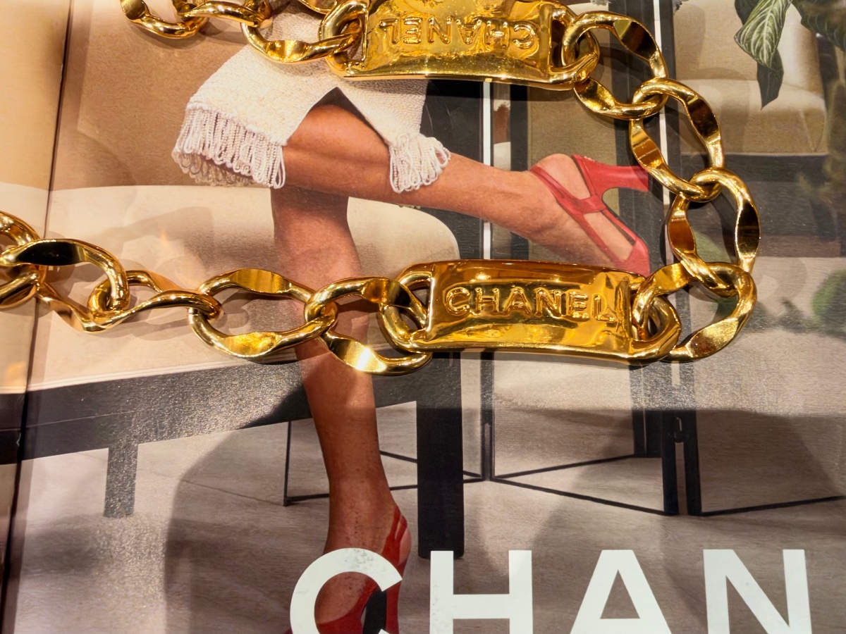 CHANEL, ceinture en métal doré circa 1990-photo-8
