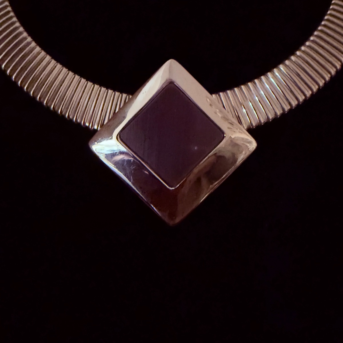 Christian Dior, Silver-plated Metal Necklace, Circa 1985-photo-2