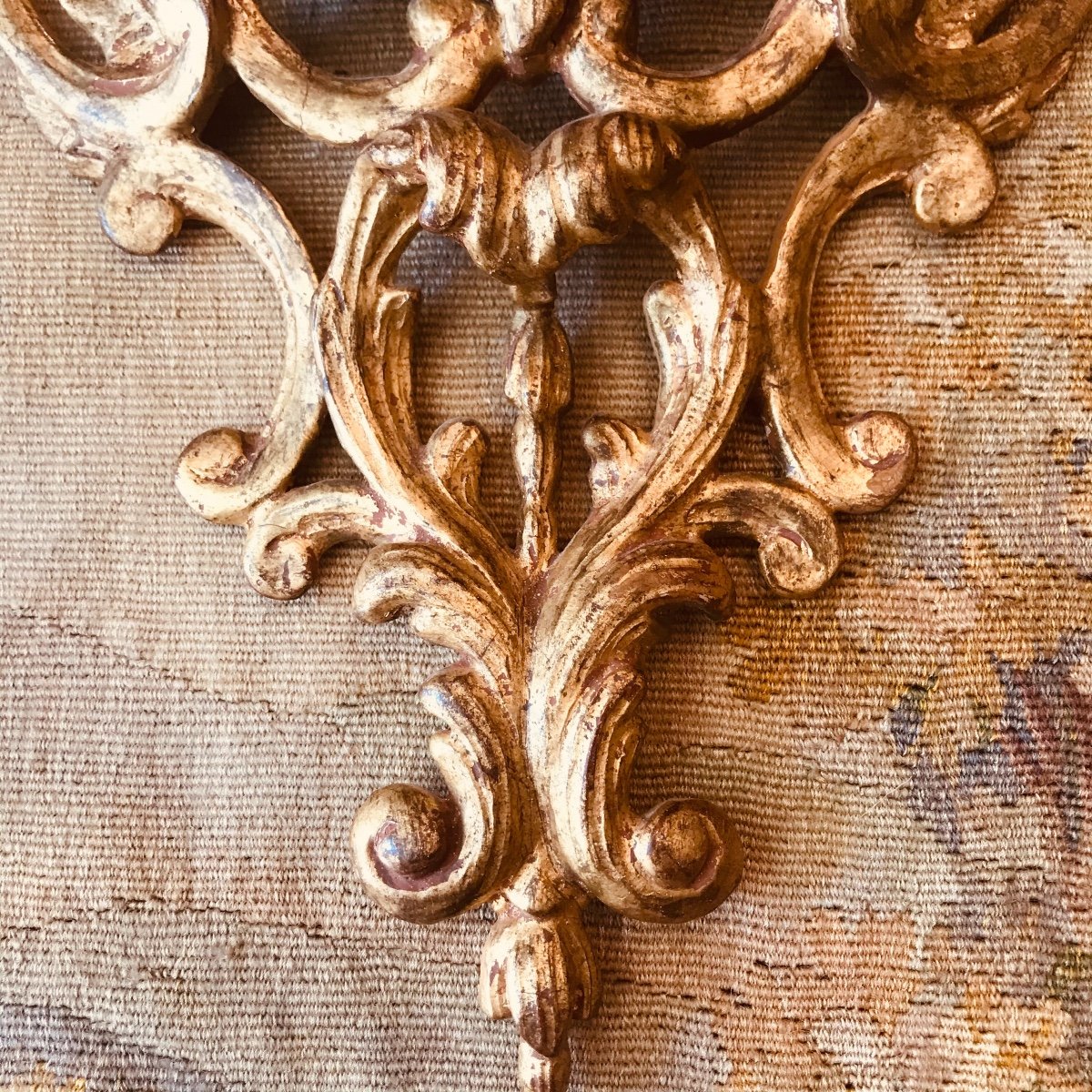 Paire De Petites Consoles En Bois Doré XIX ème-photo-4