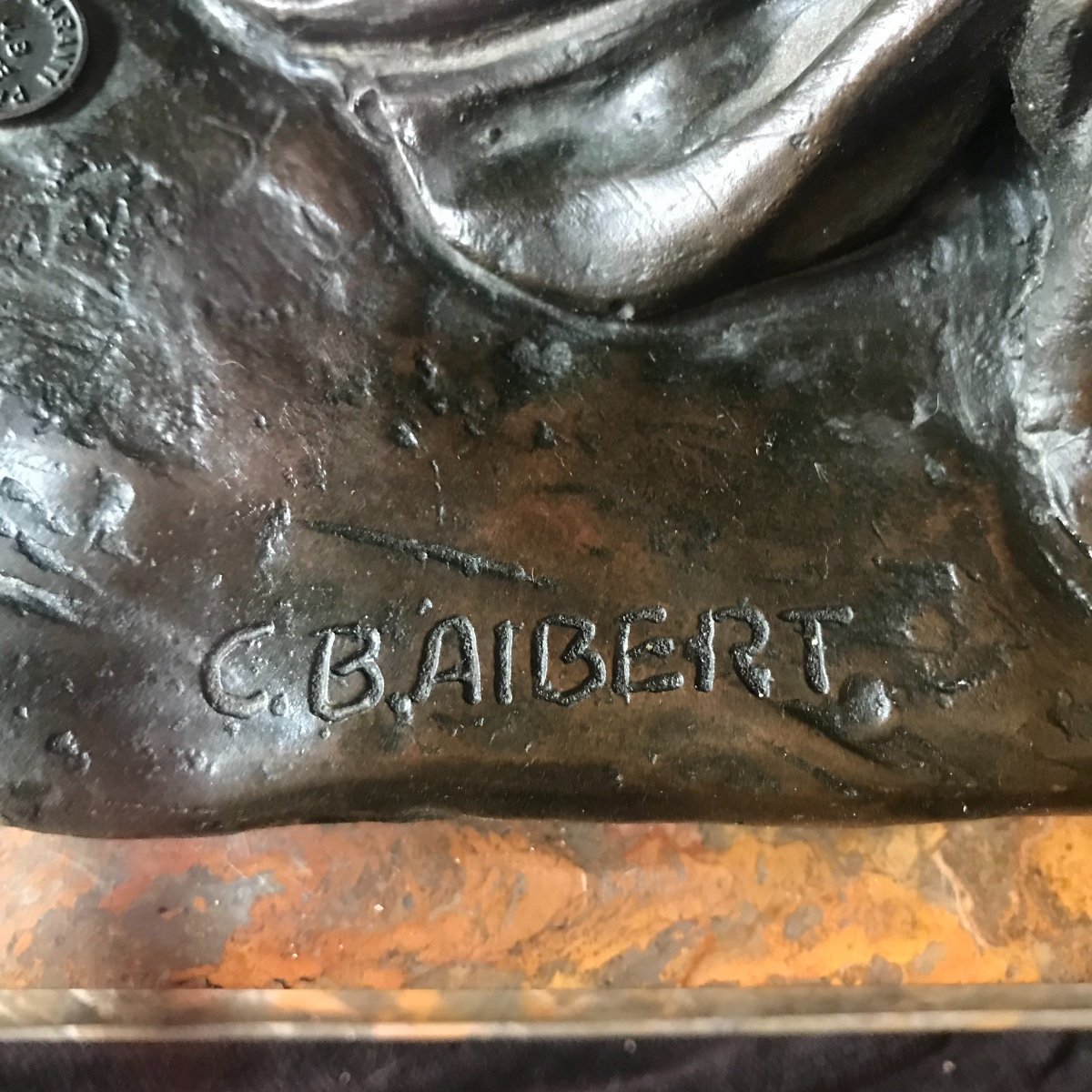 Bronze De C. Baibert (xix) l'Enlèvement De Déjanire Par Le Centaure Nessus.-photo-1